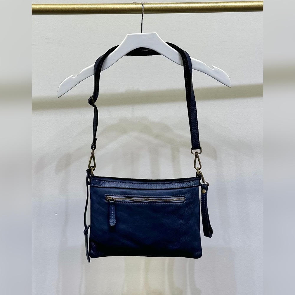 (L326-NVY) DISTRESSED ADJUSTABLE CROSSBODY/SHOULDER BAG